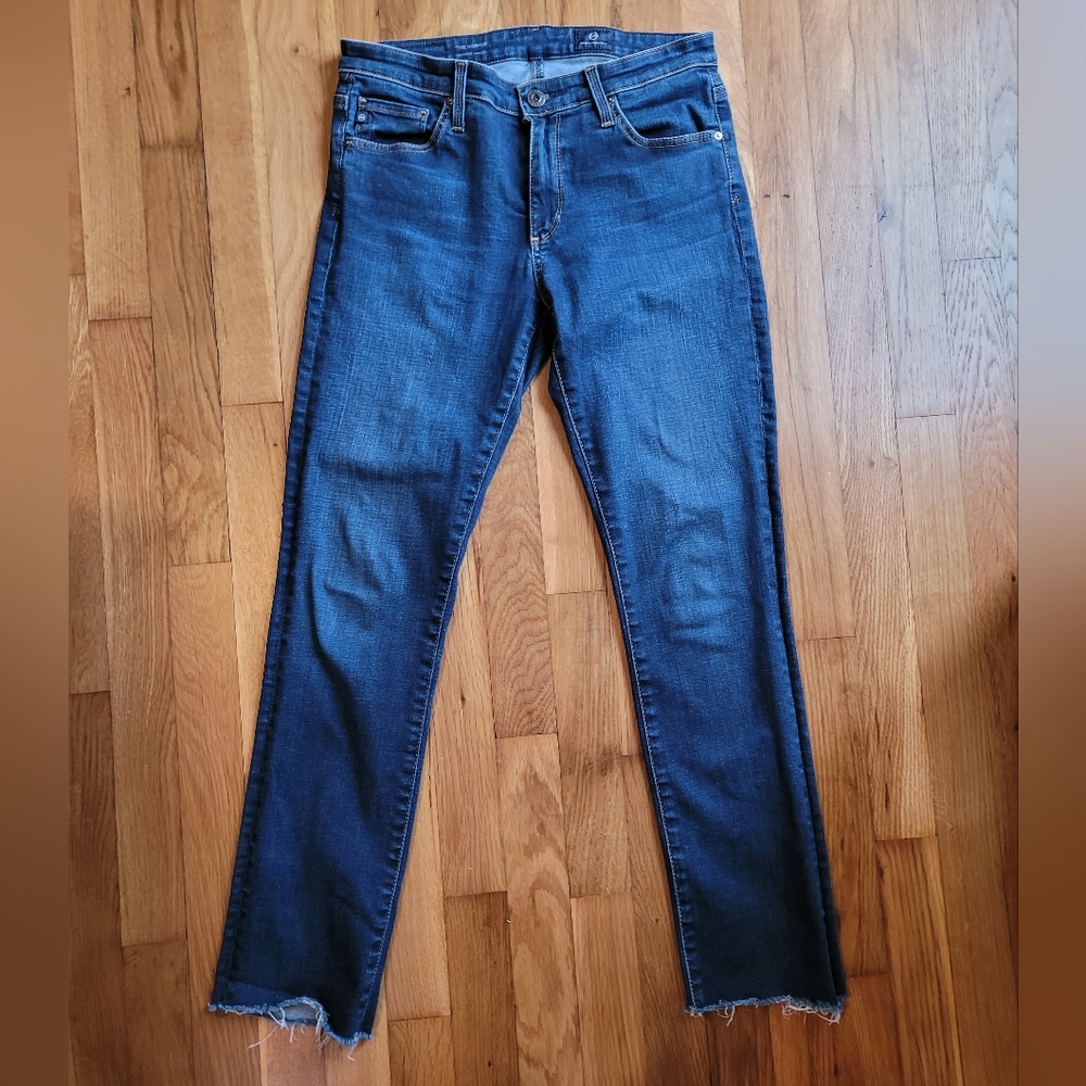 AG Adriano Goldschmied Women's Straight Leg Jeans - Dark Blue